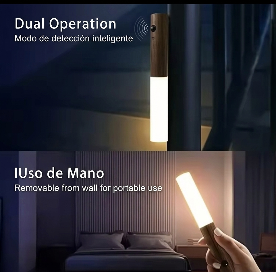 LAMPARA LED CON SENSOR DE MOVIMIENTO