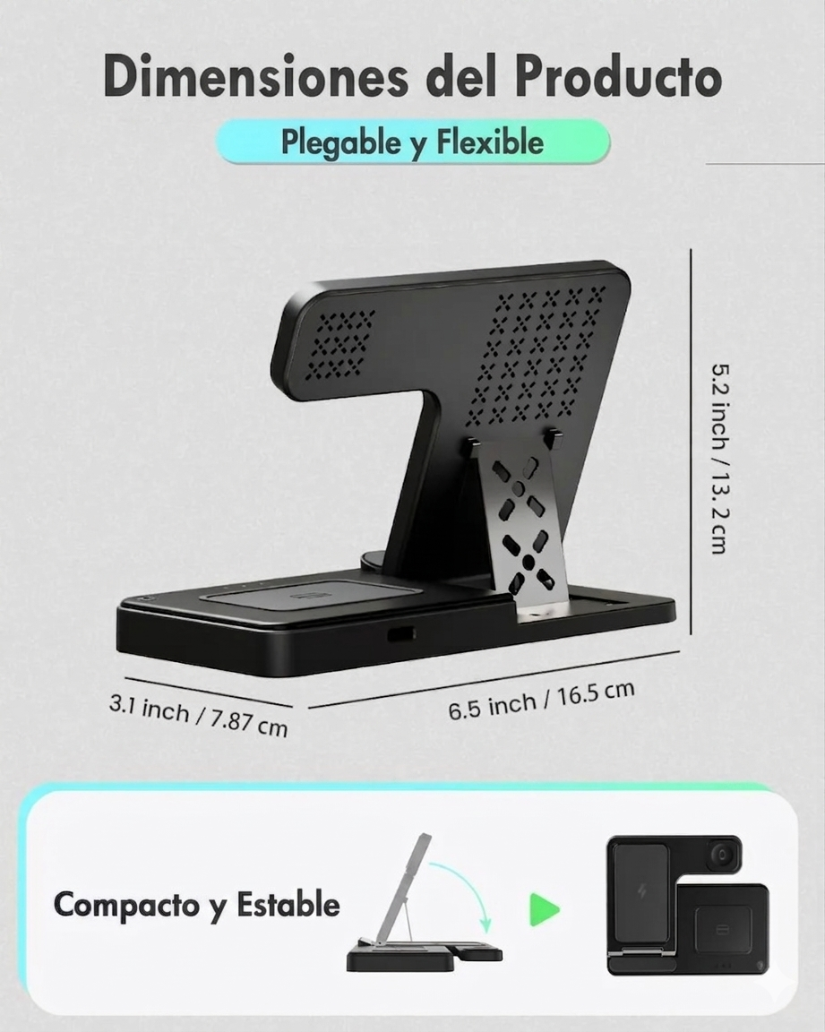 CARGADOR INALAMBRICO 3 EN 1