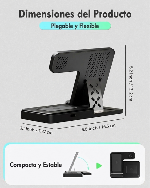 CARGADOR INALAMBRICO 3 EN 1